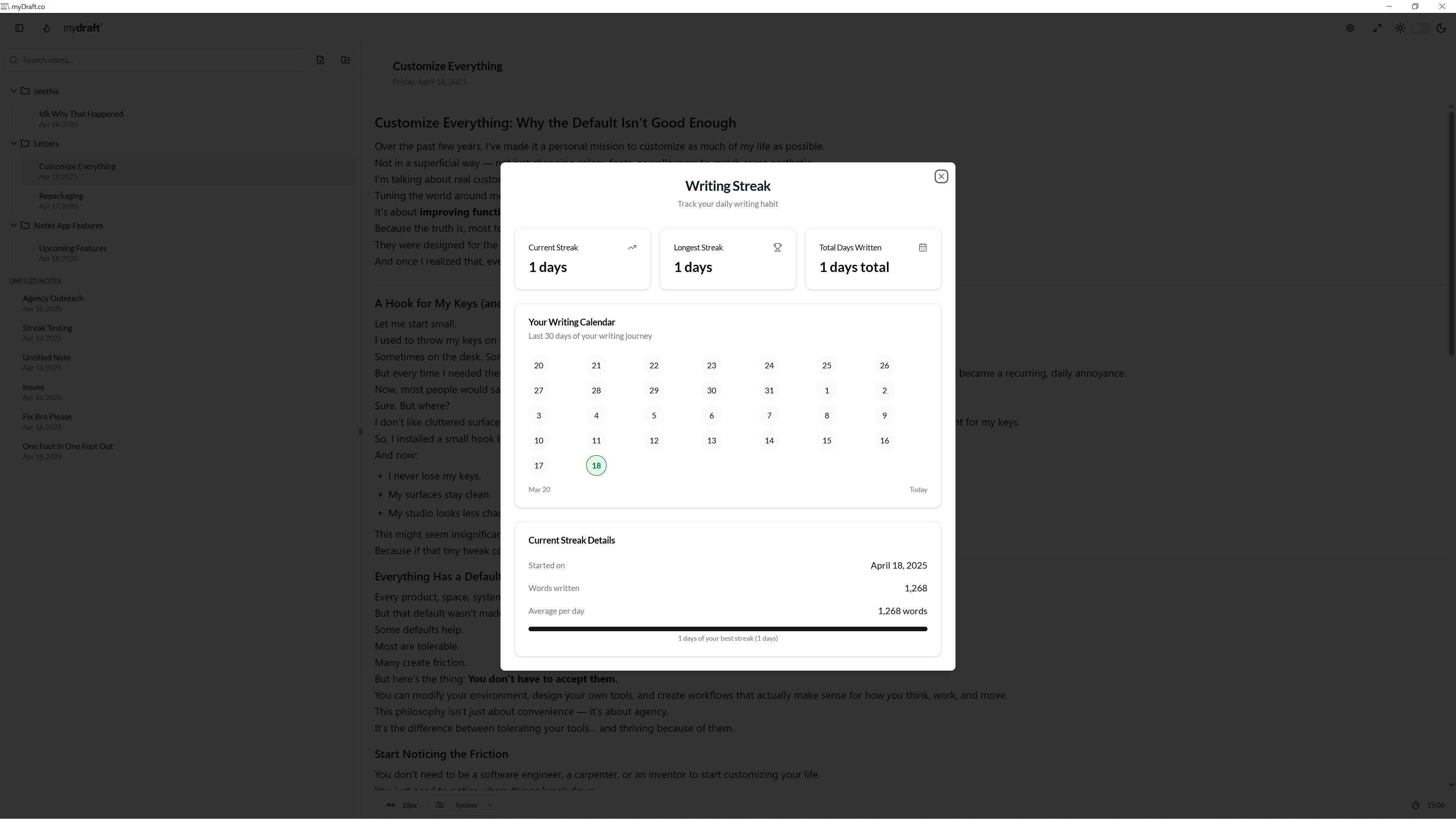 MyDraft.co Minimal Writing App gallery image 5