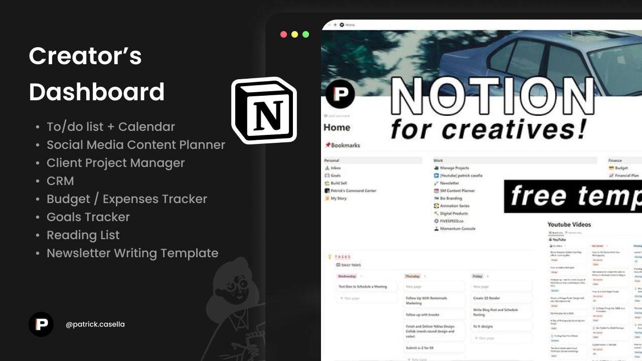 Notion Template (Creatives) gallery image 2