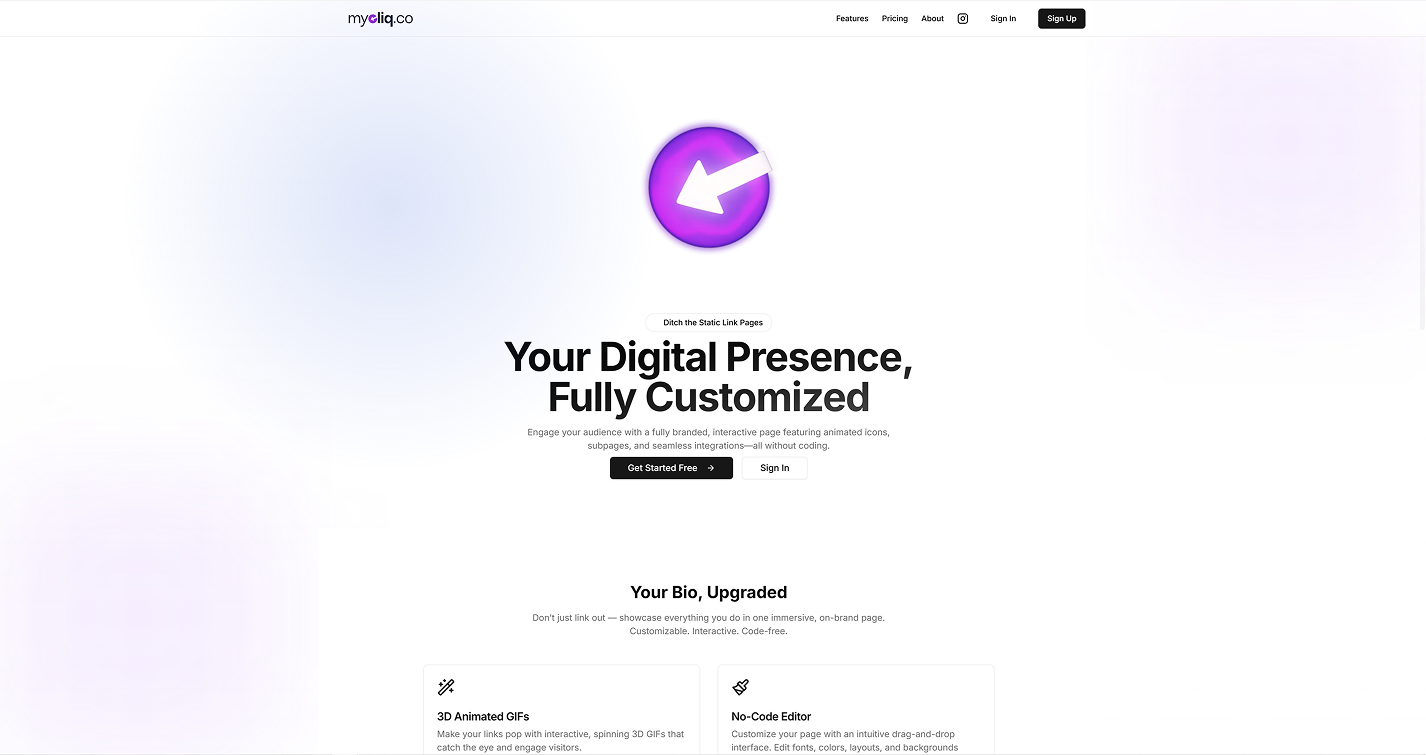 MyCliq.co screenshot
